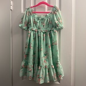 Janie and Jack Mint Green Floral Dress
